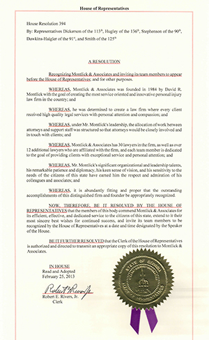 House resolution 394 montlick and associates