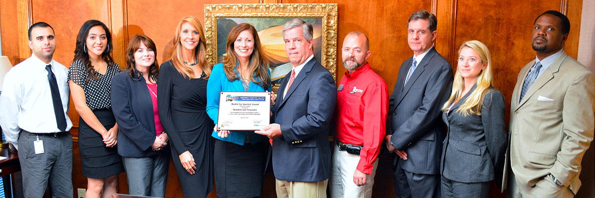 Montlick Injury Attorneys Buckle Up Award from the Georgia Traffic Injury Prevention Institute